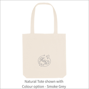 Organic Tote Bag 'Wedding Initials'- Personalised Embroidered