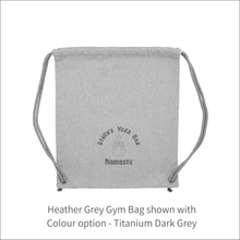 Load image into Gallery viewer, Organic Yoga Bag - &#39;Name&#39; with Yoga Logo Namaste Personalised Embroidered
