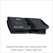 Load image into Gallery viewer, Fitness Gym Microfibre Towel - Name and Logo Personalised Embroidered
