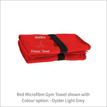 Load image into Gallery viewer, Fitness Gym Microfibre Towel - Name and Logo Personalised Embroidered
