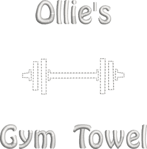 Fitness Gym Microfibre Towel - Name and Logo Personalised Embroidered