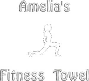 Fitness Gym Microfibre Towel - Name and Logo Personalised Embroidered