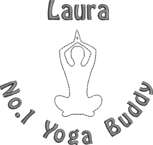 Organic Yoga Bag - 'Name' with Yoga Buddy Personalised Embroidered