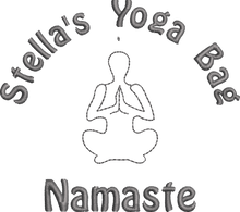 Load image into Gallery viewer, Organic Yoga Bag - &#39;Name&#39; with Yoga Logo Namaste Personalised Embroidered
