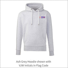 Load image into Gallery viewer, Unisex Organic Soft Luxuriously Thick Hoodie - &#39;Nautical Flags&#39; Personalised Embroidered
