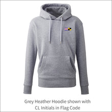 Load image into Gallery viewer, Unisex Organic Soft Luxuriously Thick Hoodie - &#39;Nautical Flags&#39; Personalised Embroidered
