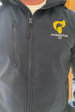 Load image into Gallery viewer, Haslington CC Men&#39;s Adult Hooded Softshell Jacket - Embroidered
