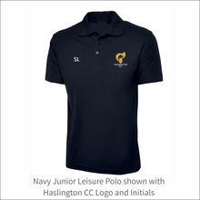 Load image into Gallery viewer, Haslington CC Junior Leisure POLO - Personalised Embroidered
