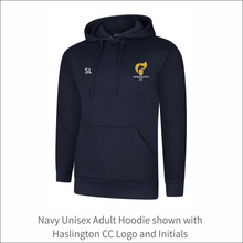 Load image into Gallery viewer, Haslington CC Unisex Adult Hoodie - Personalised Embroidered
