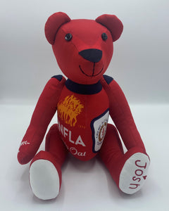 Puddle Memory Bear - Sitting Bear - Football Shirt