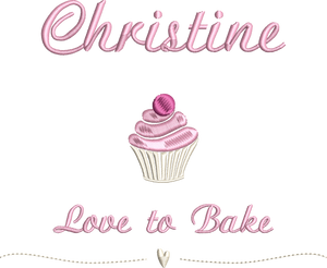 Apron 'Cupcake' - Personalised Embroidered