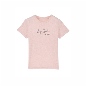 Kids Organic T-Shirt 'Big Sister'- Personalised Embroidered