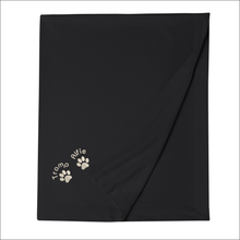 Load image into Gallery viewer, Jersey Blanket &#39;Two Paw &amp; Name&#39; - Personalised Embroidered
