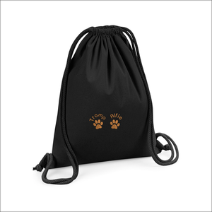 Organic Cotton Bag 'Two Paw' - Personalised Embroidered