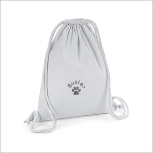 Organic Cotton Bag 'One Paw' - Personalised Embroidered