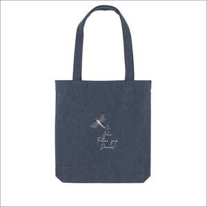 Organic Tote Bag 'Dragonfly' and 'Follow your Dreams'- Personalised Embroidered