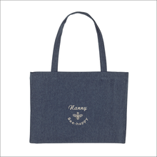 Load image into Gallery viewer, Organic Shopper Bag &#39;Name&#39; and &#39;Bee&#39; - Personalised Embroidered
