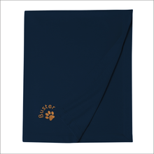 Load image into Gallery viewer, Jersey Blanket &#39;One Paw &amp; Name&#39; - Personalised Embroidered
