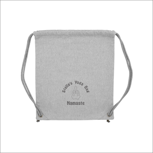 Organic Yoga Bag - 'Name' with Yoga Logo Namaste Personalised Embroidered