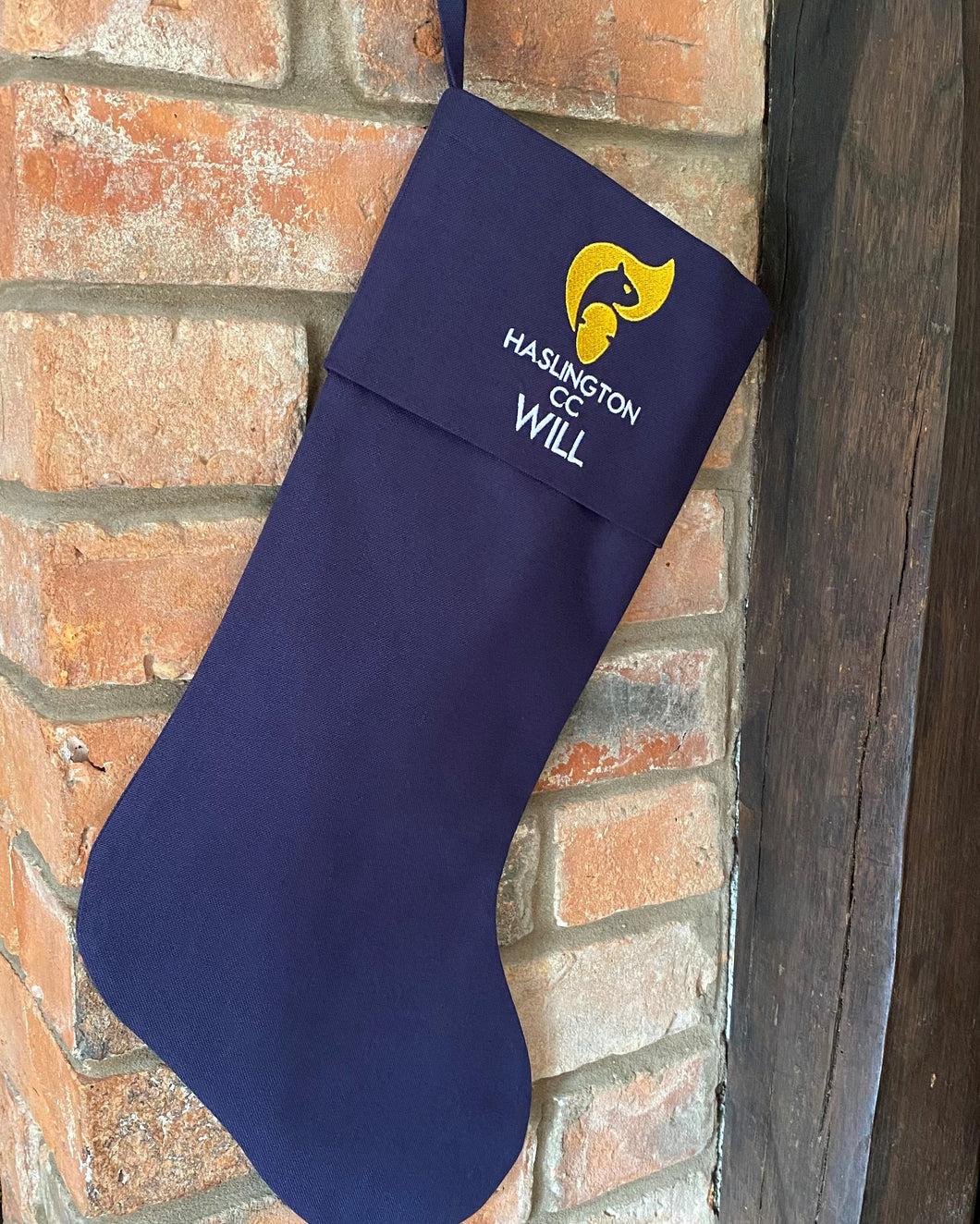 Haslington CC Christmas Stocking - Personalised Embroidered