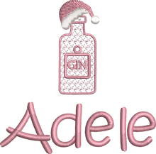 Load image into Gallery viewer, Christmas Stocking Ivory with Pink Tones - Personalised Embroidered
