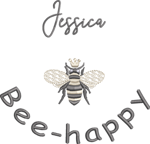 Jersey Blanket 'Queen Bee' - Personalised Embroidered