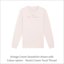 Load image into Gallery viewer, Unisex Organic Soft Luxuriously Sweatshirt - &#39;Future Mrs.&#39; Personalised Embroidered
