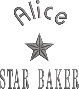 Apron 'Star Baker' - Personalised Embroidered