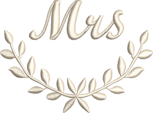 Soft and Fluffy 'Mr' 'Mrs' Dainty Leaf Design Towel